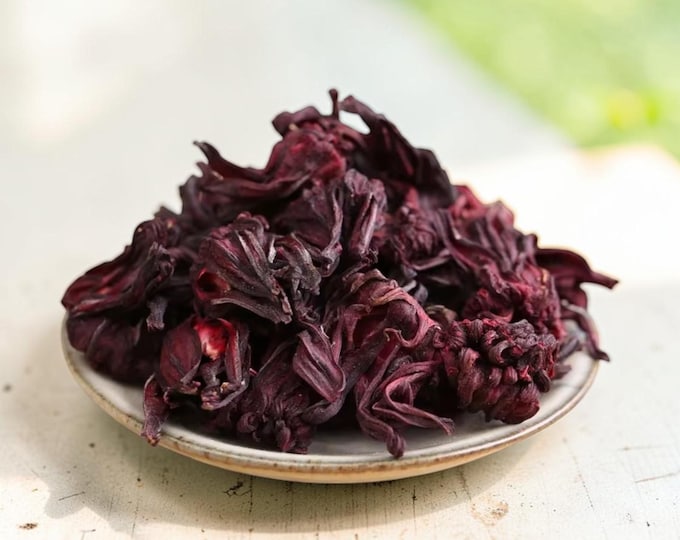 Organic Dried Hibiscus Flowers, Whole Calyces Loose Leaf Tea