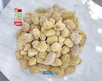 Crispy Freeze Dried Mulberries - All-Natural, Sugar-Free Healthy Snack - Perfect for Smoothies, Desserts, and On-the-Go