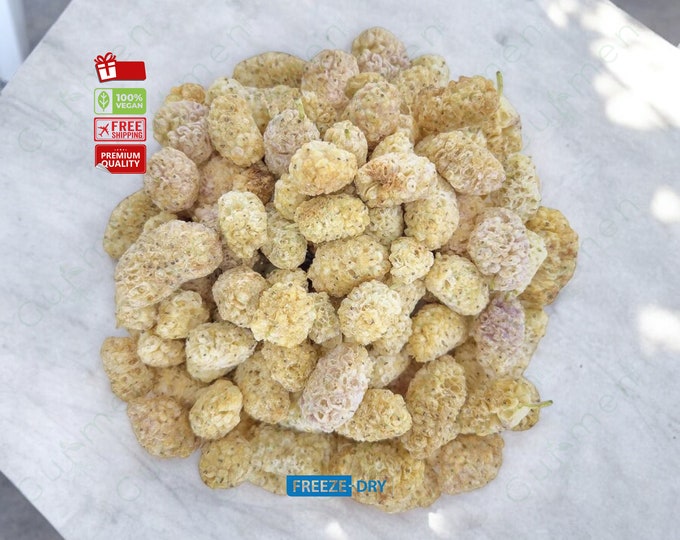 Crispy Freeze Dried Mulberries - All-Natural, Sugar-Free Healthy Snack - Perfect for Smoothies, Desserts, and On-the-Go