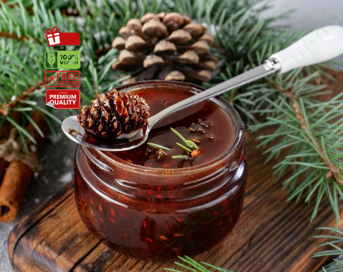Homemade Pine Cone Molasses - Pure, Artisanal, Natural Sweetener, Rich Flavor, Nutritious, Handcrafted Quality