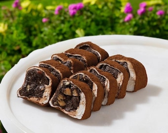 Coffee Covered Almond Filled Turkish Delight with Hazelnut Cream - Premium Turkish Treat, First Class Ingredients, Ideal for Gift