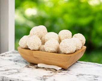 Delicate Coconut-Coated White Chocolate Truffles, Creamy Sweet Treat for Everyday or Special Occasions