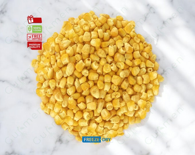 Freeze-Dried Corn, Crunchy Snack for Salads & Soups, Perfect Vegan Gluten-Free Option