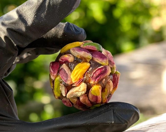 Pistachio Coated Ball Cezzerye: Gourmet Turkish Dessert Treat