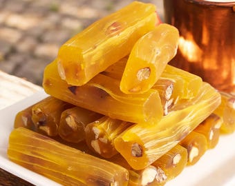 Handmade Banana Pistachio Turkish Delight: Gourmet Sweet Treat