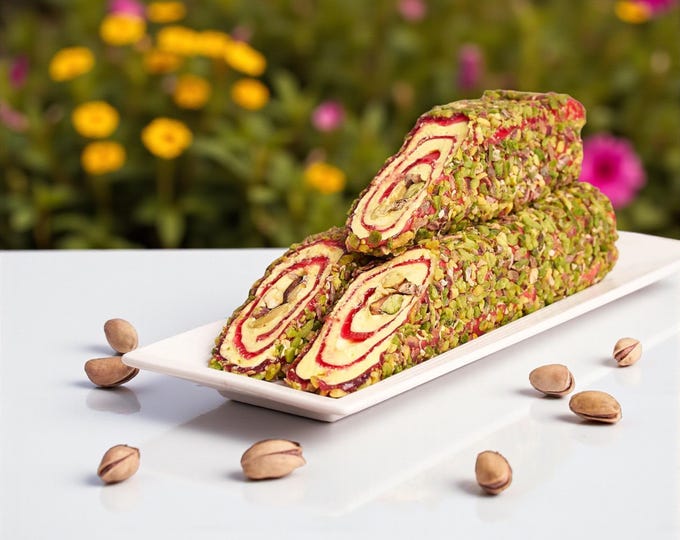Black Mulberry & Orange Rolled Turkish Delight – Fruity Handmade Sweet