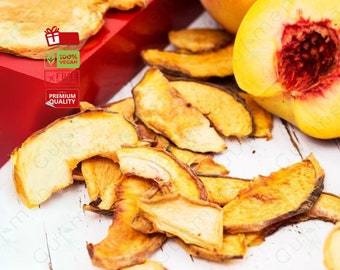 Dried Peach Slices - All-Natural, Additive-Free Snack for Energy Boost, Perfect for On-the-Go and Healthy Diets, Tasty Gift Idea