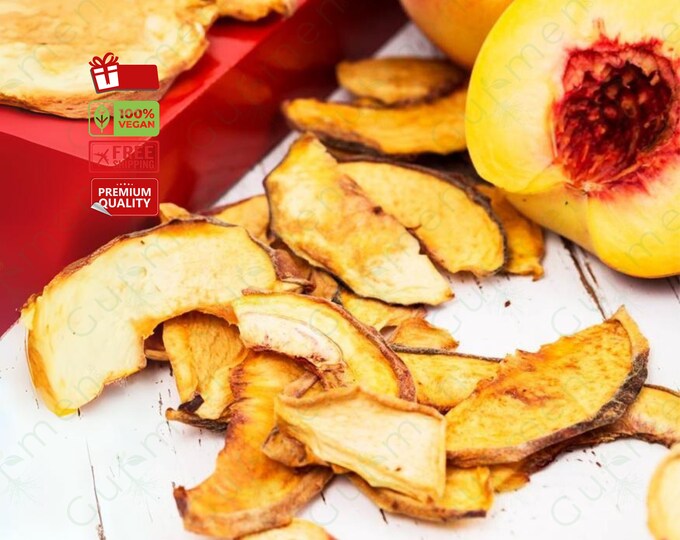 Dried Peach Slices - All-Natural, Additive-Free Snack for Energy Boost, Perfect for On-the-Go and Healthy Diets, Tasty Gift Idea