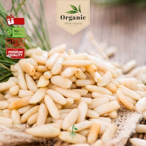 Natural Raw Pine Nuts,  Excellent Taste and High Nutritional Value, Premium Nuts, Vegan