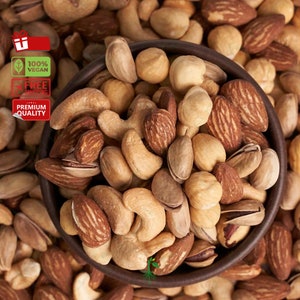 Premium Mixed Nuts, Double-Roasted Hazelnuts - Almonds, Nutritious Snack & Thoughtful Gift