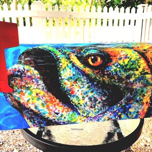Colorful tarpon fish mailbox