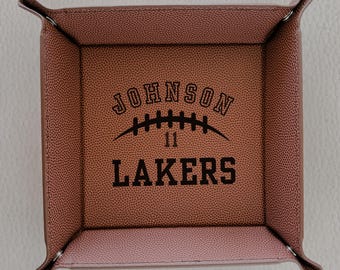 Senior Night Football Gift – Personalized Sports Keepsake Tray