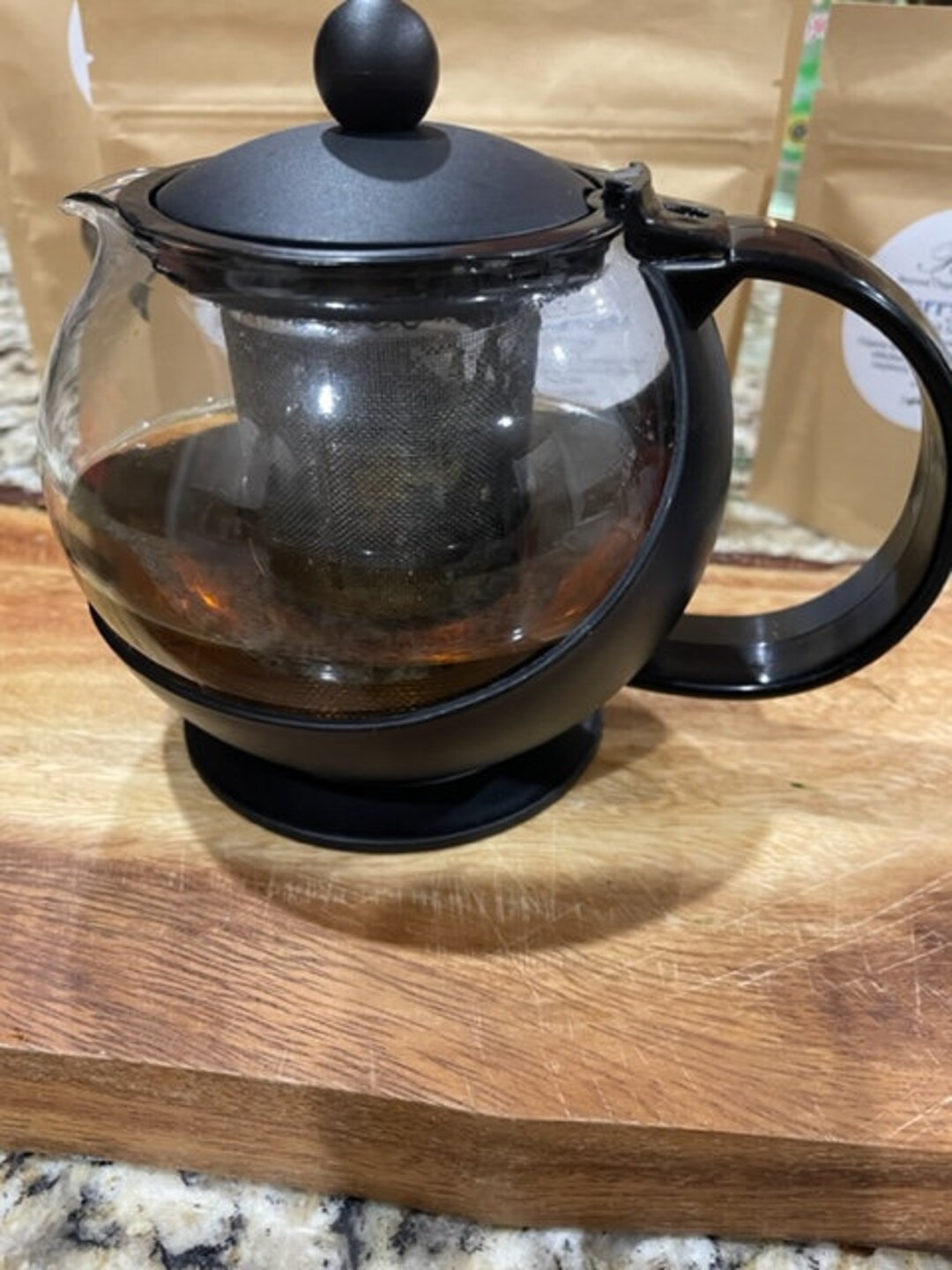 Steeping Teapot With Basket Etsy