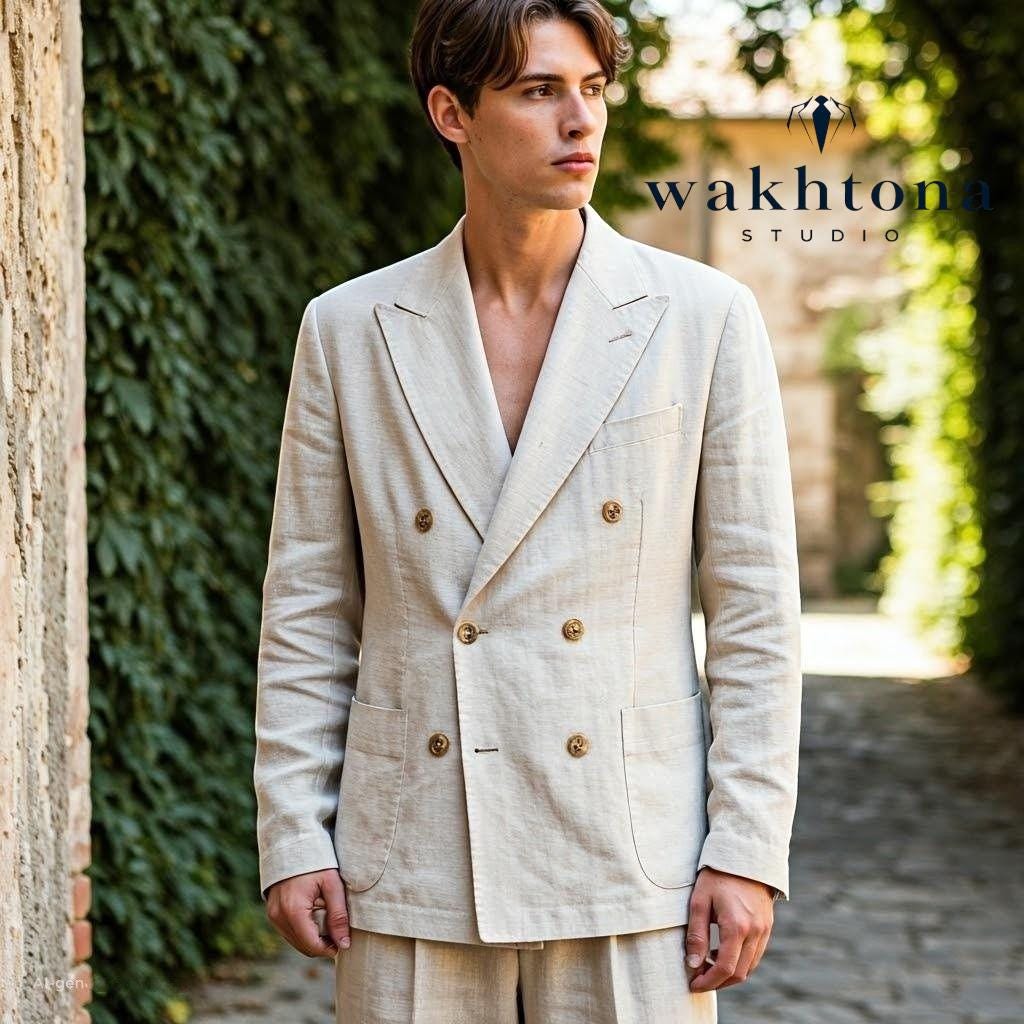 Linen Double Breasted Blazer - Etsy