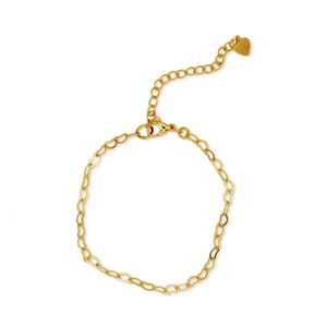 Dainty Bracelet | Heart Chain Bracelet 14K Gold Chain Bracelet, Gold Filled Jewelry