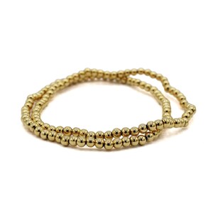 Gold Bead Bracelet | Thin Gold Bracelet - 18K Gold Bead Bracelet, Dainty Gold Bracelet, Dainty Bracelet, Gold Filled Bracelet