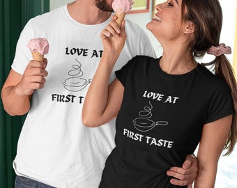 Foodie Lover Shirt Love At First Taste, Foodie Gift Idea, Foodie Dad Gift Foodie Gift for Women, Gifts for foodies Couple