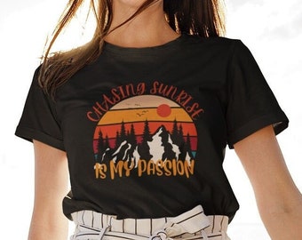 Chasing Sunrise Shirt, Chasing Sunrise is My Passion, Aesthetic Summer T-shirt, Trendy TShirt, Summer Vacation Tee, Christmas Gift