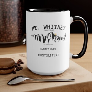 Personalized Mount Whitney Mug, Hiking Mug, Hiker Gift, Camping Gift, Gift for Hiker Summit, Mountain Mug