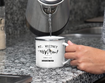 Personalized Mount Whitney, Hiking Mug Gift For Hiker, Customized Hiking Gift, Camping Mug, Mountain Mug, Nature Lover Mug