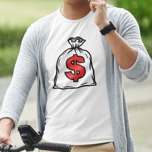Money Bag Shirt, Red Lucky Money Bag T-Shirt, Luna New Year Money Bag, Red Dollar Sign Shirt, Gifts for Him, Gifts for Her, Graphic Shirt