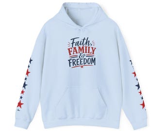 Sweat à capuche Foi, famille et liberté