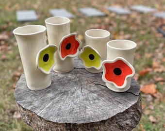Keramik Poppy Becher oder Vase