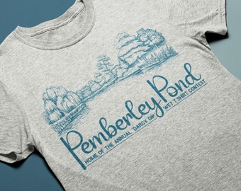 Pemberley Pond Wet T-Shirt wedstrijd, Mr. Darcy shirt, Funny Pride and Prejudice shirt, Jane Austen Shirt, cadeau voor Jane Austen Fan