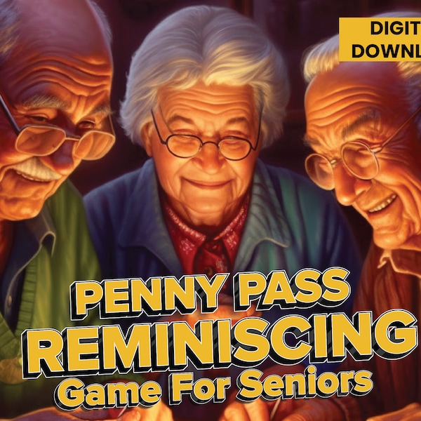 Penny Pass Reminiscing Game For Seniors with Alzheimers | Ice Breaker Game (Printable, PDF Download)