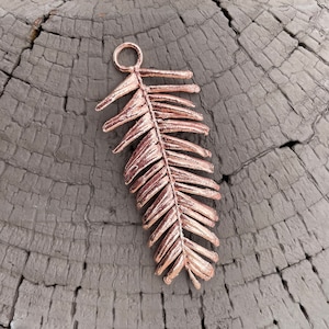 Fir Tree Branch Necklace | Handmade From a Real Tree | Copper Coated | Nature Lover Jewelry | Unique Gift