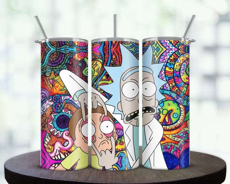 Rick and Morty 20oz Skinny Tumbler Wrap Rick and Morty PNG Etsy