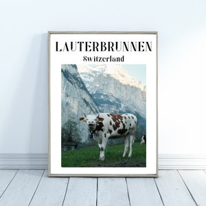 Cow in SWITZERLAND--Digital Poster Download