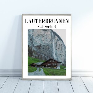 LAUTERBRUNNEN Switzerland--Digital Poster Download