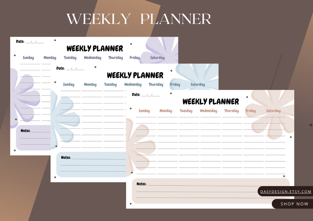 Printable Weekly Flourish Planner 2023 Goodnotes Planner Etsy