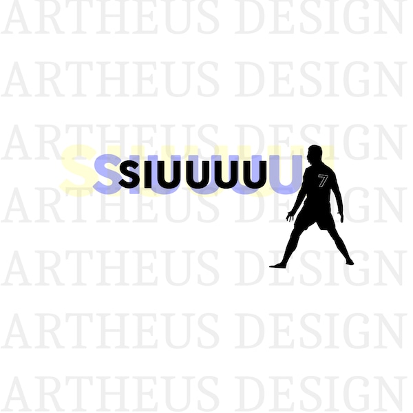 Cristiano Ronaldo, SIUUU, CR7 Goal Celebration Design, GOAT, Legendary Celebration Pose, New Design, svg, png, dxf, eps 3000x3000