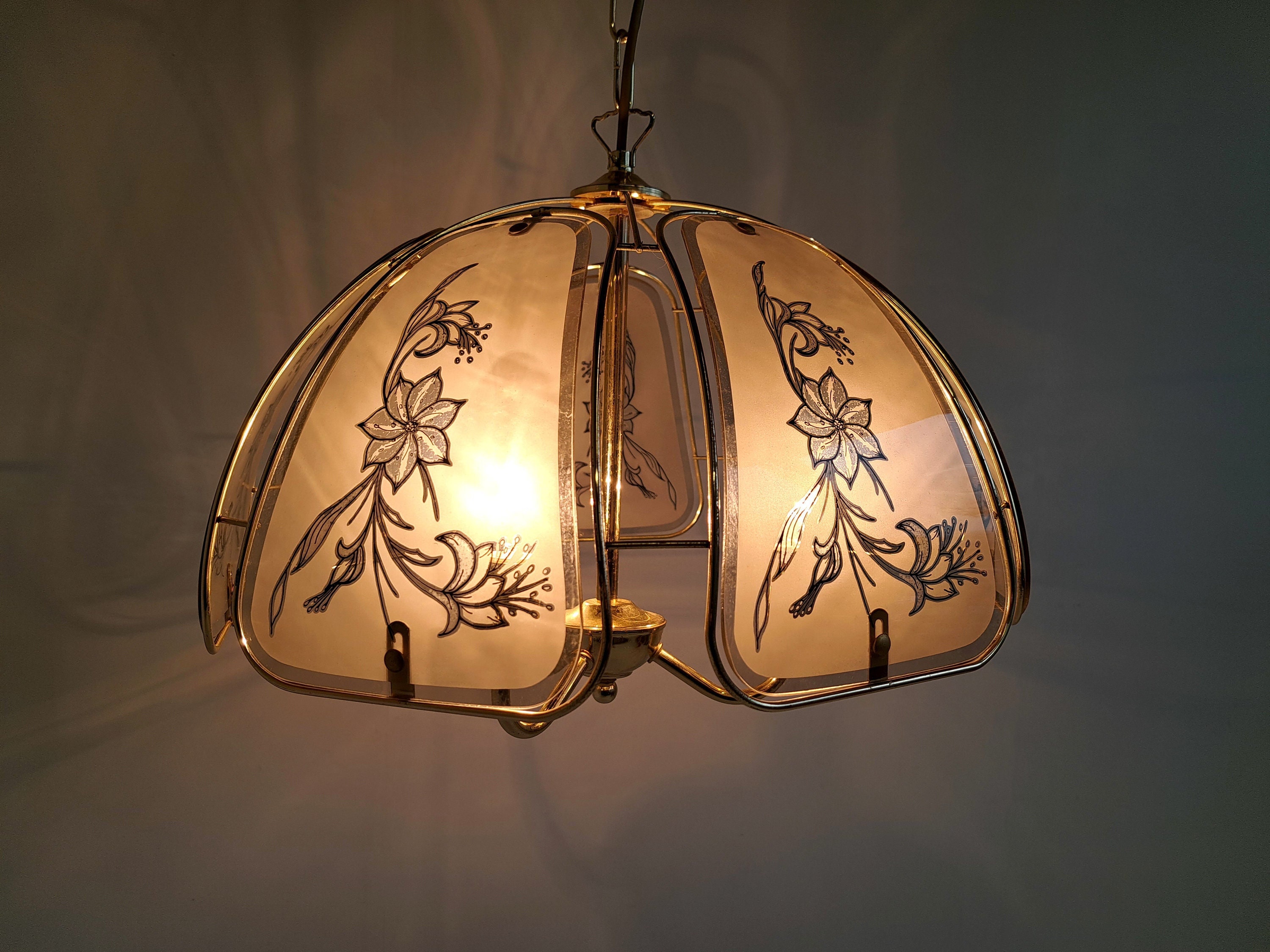 アンティーク　フラワーランプ Flower lamp mid century - Etsy 日本