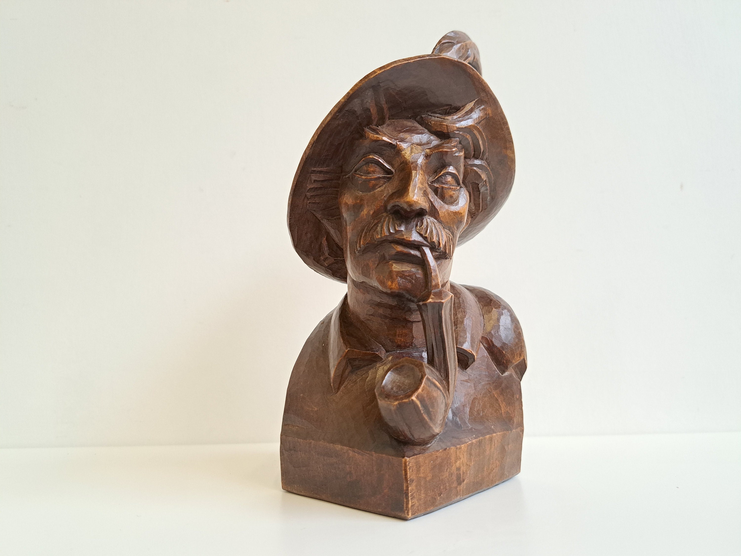 Vintage Bookends Set Wood Carving Oberammergau Hans & Adolf Etsy