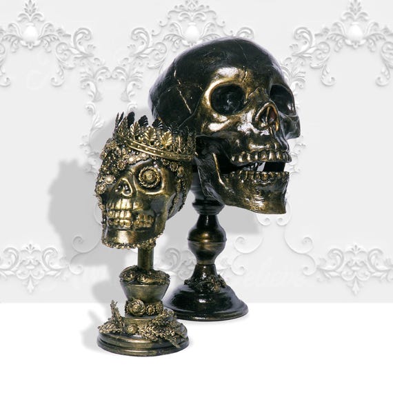 珍品 頭蓋骨 髑髏 ビンテージ スカル 置物 ブロンズ 珍品 頭蓋骨 髑髏