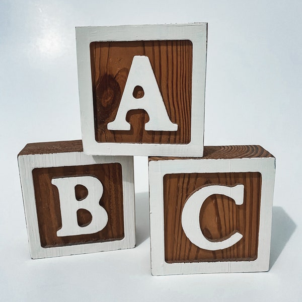 Wooden Blocks Etsy