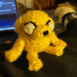 Jake the Dog Inspired Amigurumi Keychain Doll