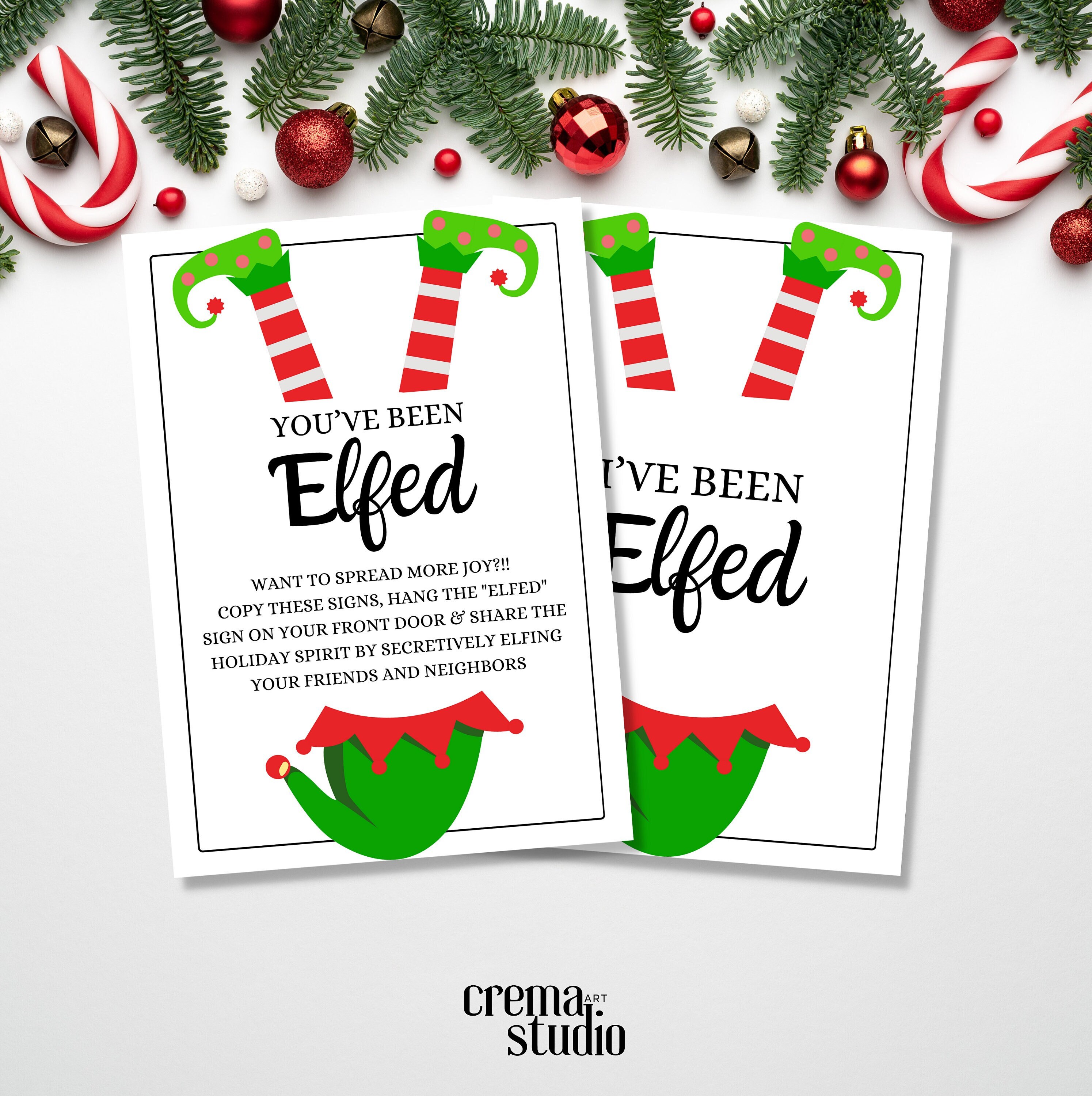 We've Been Ho Ho Ho'd Christmas Game Editable Template, I've Been Jingled  Labels Printable, Santa Sign Instructions, Holiday Party Games