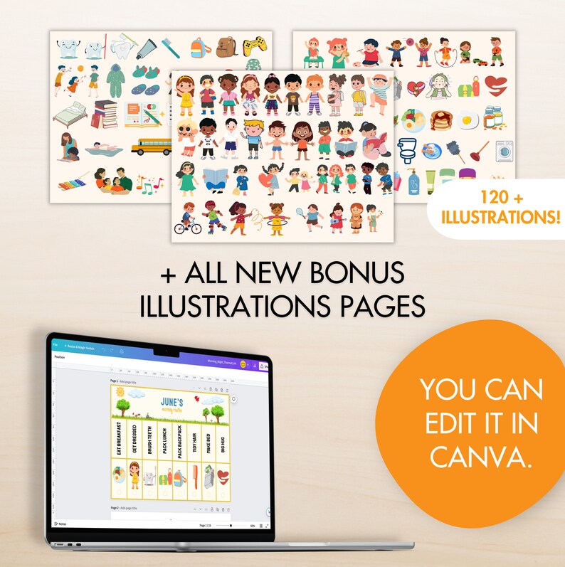 Pode incluir: Um pacote de ilustra&ccedil;&otilde;es digitais com mais de 120 ilustra&ccedil;&otilde;es coloridas de crian&ccedil;as, objetos de sala de aula e atividades do dia a dia. As ilustra&ccedil;&otilde;es s&atilde;o perfeitas para criar materiais educativos, decora&ccedil;&atilde;o de sala de aula ou projetos personalizados. O texto "JUNE'S" &eacute; vis&iacute;vel em um exemplo de gr&aacute;fico imprim&iacute;vel.