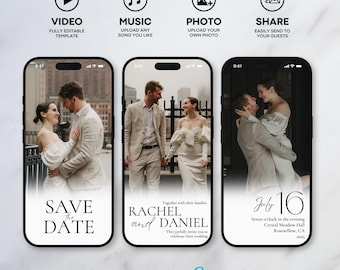 Animated Wedding Save the Date Video: Elegant Digital Invitation