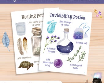 Printable Mud Kitchen Potion Recipe Cards: Magical Outdoor Play (PDF)