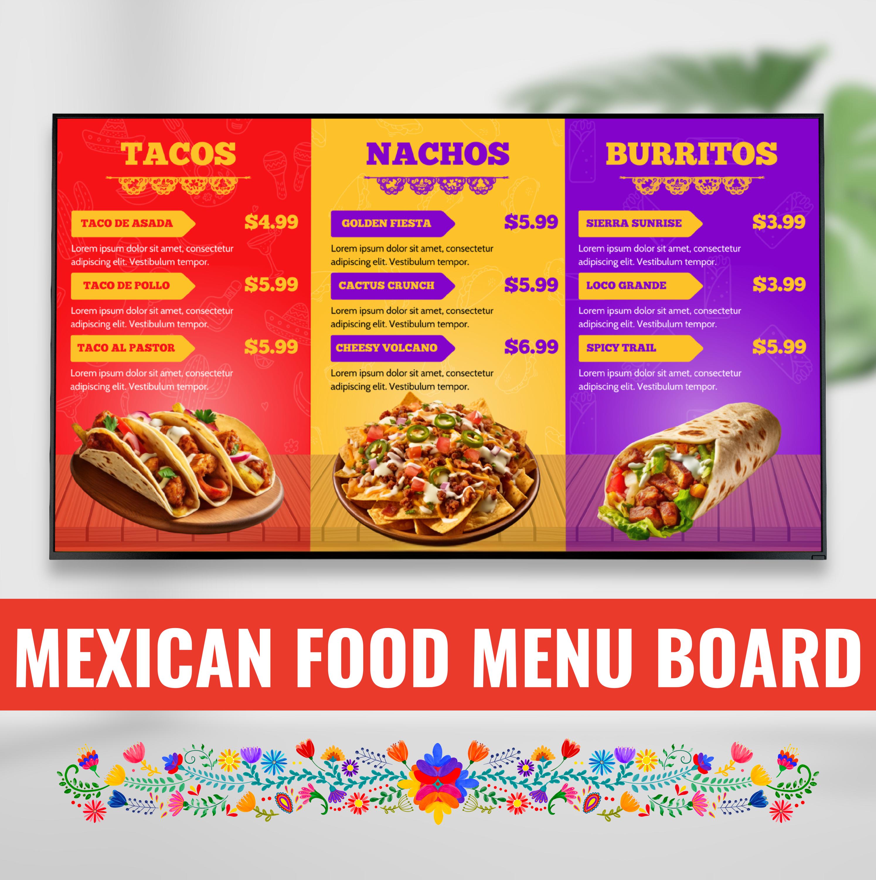 Mexican Restaurant Menu Template