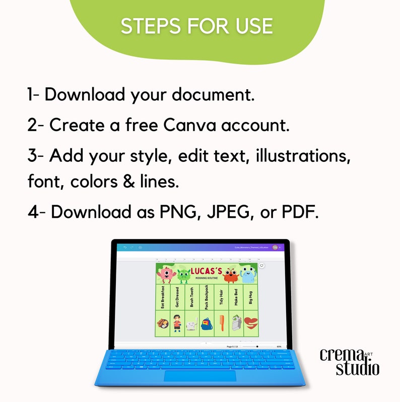 Interactive Morning & Bedtime Routine Chart Bundle Printable Cute ...