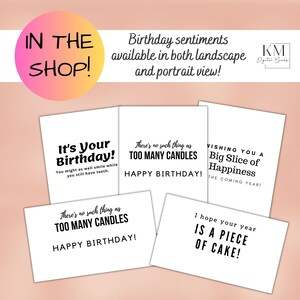 Printable Birthday Card, Cake Greeting Card, Digital Birthday Card ...