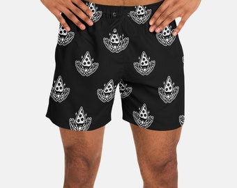 Gothique Death By Pizza Short de bain Goth pour homme Pizza Skeleton Reaper Maillot de bain