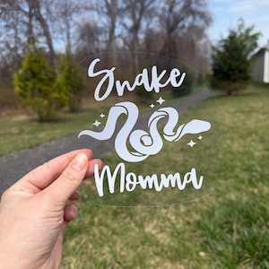 Adesivo de carro com mãe cobra - Adesivo de vinil permanente - Vinil resistente às intempéries - Adesivo de cobra para carro - Adesivo para tanque.