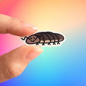 Isopod Sticker - Hermit Crab Sticker  - Laminated Glossy Sticker - Water Resistant Vinyl Sticker - Laptop Decal- Bottle Sticker